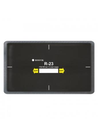 картинка Пластырь кордовый радиальный R-23, 2 слоя корда, 100х185 мм, упаковка 10 штук, Rossvik. 