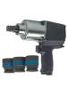 Гайковерт пневматический ударный 3/4", 1085 Нм, в комплекте 3 торцевые головки, KING TONY,  P33621-075B
