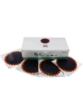 картинка Заплата (латка) камерная, для холодной вулканизации, №4, с красным обрамлением75 мм, круглая с двойным зубчатым краем, 30 шт, 500 0081, Rema Tip Top 