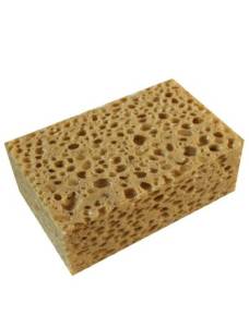 картинка CaS 20 Car Sponge Губка ACG крупнопористая коричневая для мойки автомобиля  200х120х70 мм