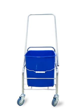 картинка Тележка уборочная БЕЗ ЛОГО 1 х 25л БЕЗ отжима, база хром 