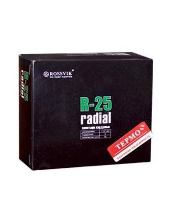 картинка Пластырь (заплата) радиальный для горячей вулканизации, R-25 термо, 115х145 мм, 3 слоя корда, 10 шт, Rossvik 