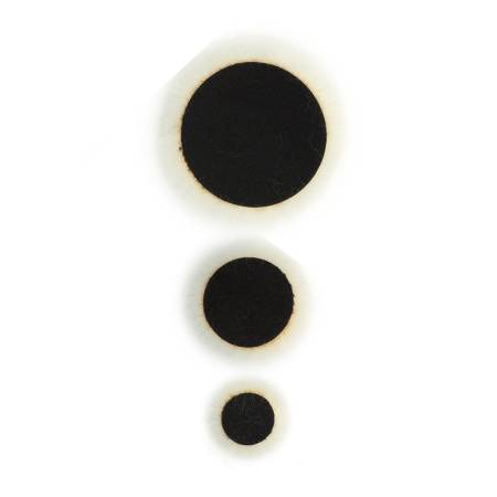 картинка полировальные Круг полировальный меховой из натуральной овчины комплект из 75 мм, 50 мм, 30 мм бежевый, AuTech из шерсти