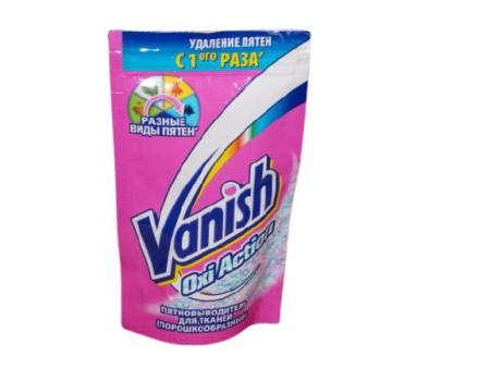 Пятновыводитель Vanish Oxi Action 500гр ДОЙ-ПАК для цветного белья