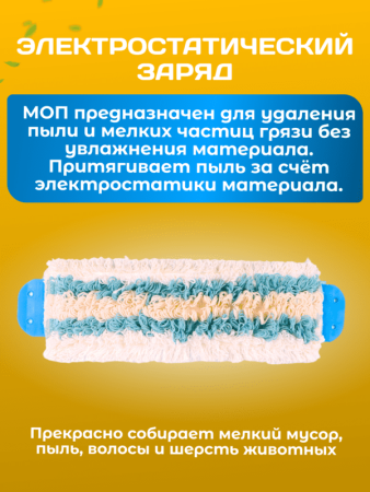 картинка МОП ACG ТРИО микрофибра-хлопок-полиэстер 40*11см крепление ушки (люверсы) 