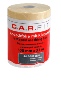 Пленка маскировочная с клеящей лентой 0,55x33 м, CARFIT