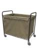 картинка Тележка для сбора белья на колесах, цвет хаки 