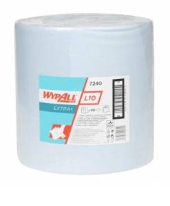 Материал протирочный в рулонах WypAll L10 Extra+, однослойный, голубой, 1000 листов, Kimberly-Clark