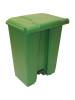 картинка Бак для мусора 68 л, с педалью и крышкой, зеленый 