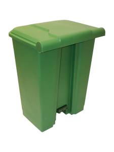 картинка Бак для мусора 68 л, с педалью и крышкой, зеленый