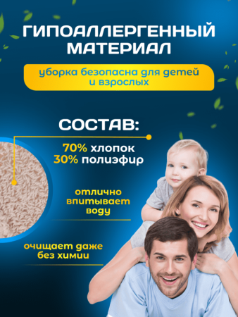 картинка МОП плоский петлевой хлопок /пэф Эконом 60 см крепление, карман ACG 