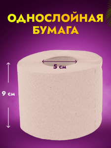 картинка Бумага туалетная ACG "Эконом" 1 сл., 54 м, макулатура, без перфорации, без амбалажа  (48 рул), 