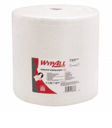 Материал протирочный в рулонах WypAll L30, рулон Jumbo Roll, трехслойный, белый, 1000 листов, Kimberly-Clark