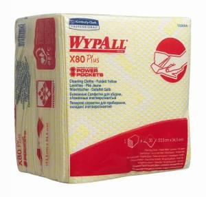 Материал протирочный WypAll X80 Plus, 1 сл., 30 листов, желтый Kimberly-Clark,