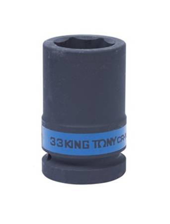 картинка Головка торцевая ударная глубокая шестигранная 1" 33 мм KING TONY 843533M 