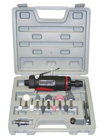 картинка Пневмодрель АТ 7033 ВК-1 с набором насадок Rossvik  AT.7.BK. 