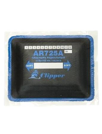 картинка Пластырь (заплатка) радиальный кордовый с арамидом для ремонта шин 115х145 мм, AR725A, Clipper 