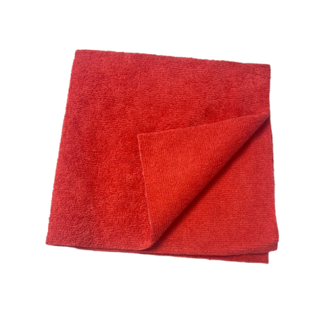 Микрофибра ACG 40х40 см 320 гр/м2 красная обработка края ультрасоник