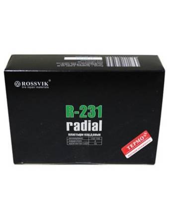 картинка Пластырь кордовый радиальный R-231, ТЕРМО, 2 слоя корда, 110х155мм, упаковка 10 штук, Rossvik. 