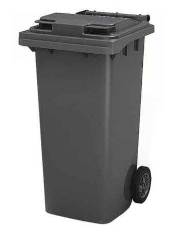 картинка Бак 120 л. для мусора, на колесах, темно-серый