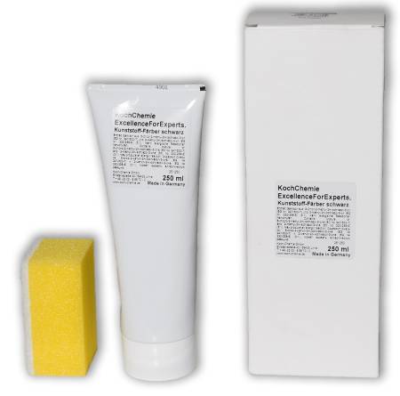 картинка Крем-краска водостойкая для пластика длительного действия KUNSTSTOFF-FARBER SCHWARZ 250 мл чёрная, Koch Chemie 