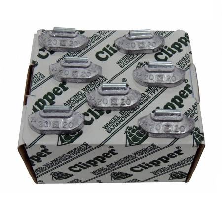 картинка Шиномонтажные набивные грузики для балансировки стальных дисков колёс 20 гр. 0220 Clipper 