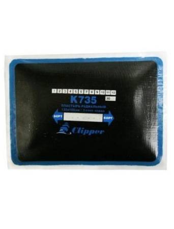 картинка Пластырь (заплата) радиальный для горячей и холодной вулканизации, K735, 133х185 мм, 3 слоя корда, 1 шт, K735, Clipper 