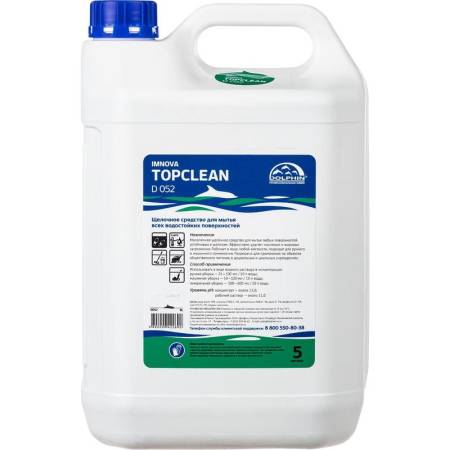 Средство для мытья полов щелочной концентрат д/водостойких поверхностей TopClean 5 л Dolphin