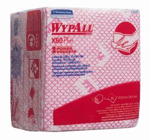 Материал протирочный WypAll X80 Plus, 1 сл., 30 листов, розовый Kimberly-Clark,