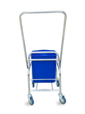 картинка Тележка уборочная БЕЗ ЛОГО 1 х 25л БЕЗ отжима, база хром 