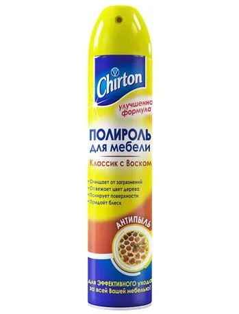 Полироль chirton для мебели 300мл спрей 30