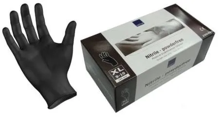 Перчатки нитриловые неопудренные XL черные (100 шт. в пачке) Nitrile