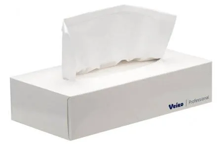 Салфетки бумажные двухслойные косметические, лист 20x20 см, 100 листов, белый ( 21 пачка) Veiro